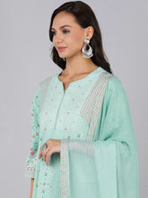 Poly Crepe Printed Kurta Trousers Dupatta-PKSKD1328A